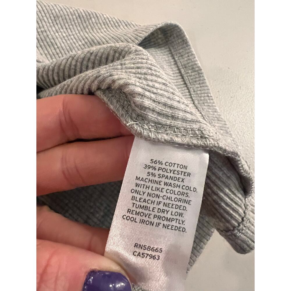 BP Light Gray Ribbed High Neck Cropped Tank Top Size 2X - Picture 5 of 10